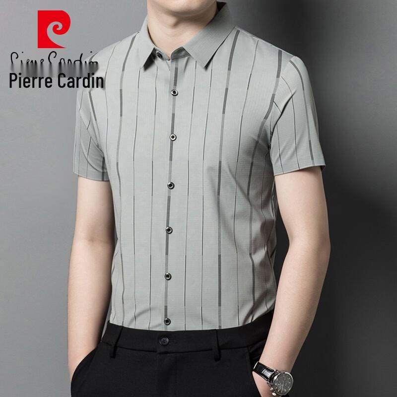 

Pierre Cardin Men s Short Sleeve Business Casual Shirt 50