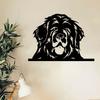 1pc Rust Resistant Metal Wall Art Newfoundland Dog Sculpture Mural for Living Room Garden Fence Decor Holiday Gift