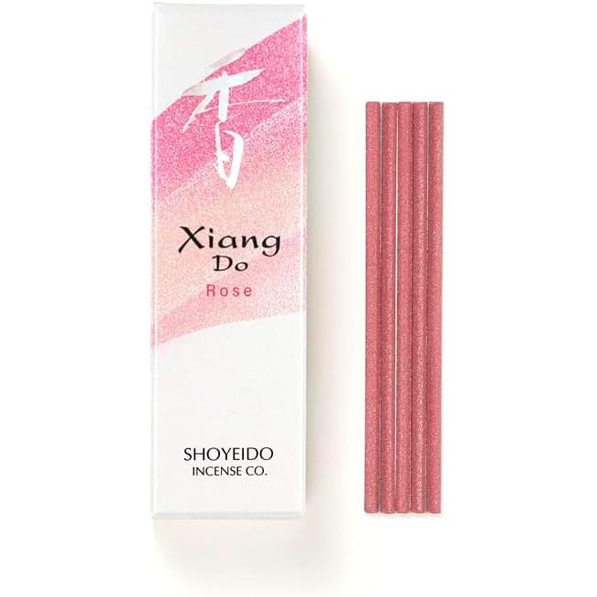 Shoeido Incense Xiang Do Rose ST20 pieces with simple incense holder #214502