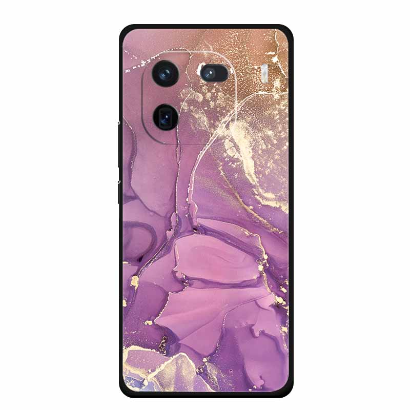 For Vivo iQOO 12 Case Marble Painted Soft Silicone TPU Cover Phone Cases For Vivo iQOO 12 Pro 5G V2307A V2329A Colorful New Etui