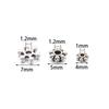 100-200Pcs 4 5 7mm Alloy Flower Spacer Beads For Jewelry Making Snowflake Loose Beads For DIY Bracelet Jewelry Making Supplies