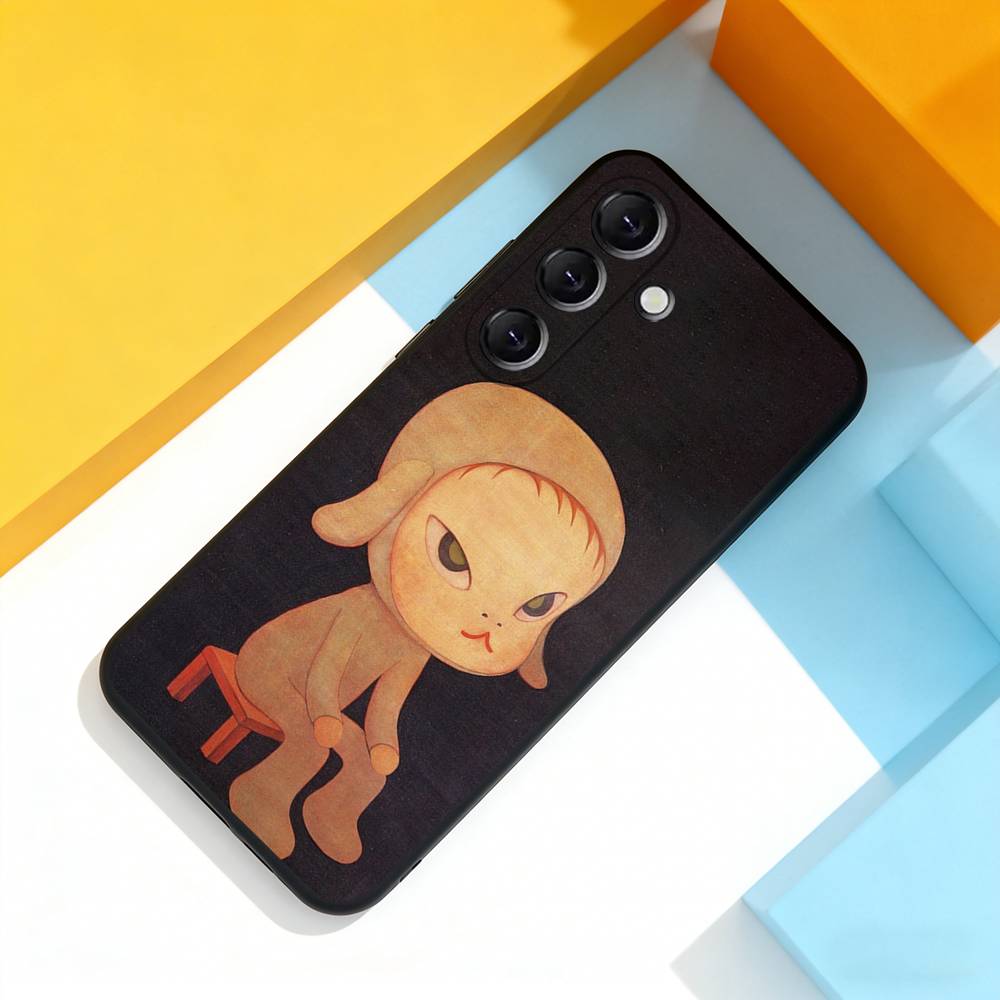 Y-Yoshitomos Art N-Nara Cute Phone Case For Samsung Galaxy A 73,72,51,53,52,71,22,5G,Note,J7,8,9 Soft Precise Hole Black Cover