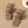 Retro ethnic style slippers for women in summer wearing 2025 new tassel vacation square toe fashion slippers