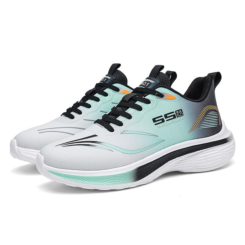 2025 new mesh breathable men's casual running shoes ultra-light thick-soled non-slip trend fashion sports shoes