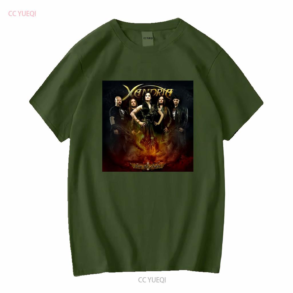 Geïnspireerd Xandria Fire Ashes Zwart Unisex T-shirt Maat S Tot 5xl Fans K2894 Vintage Gewassen Zacht Comfortabel Casual Heren