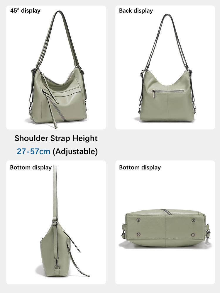 Zency Fashion Women Shoulder Bag 100% Genuine Leather Large Backpacks