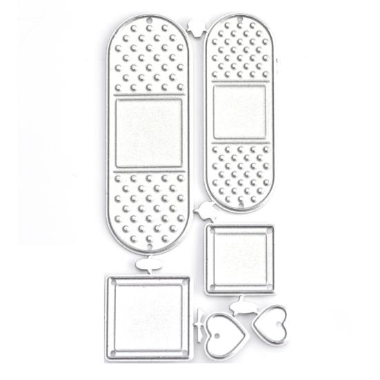 

Lovely Band-aid DIY Embossing Stencil Greeting Gift Card Scrapbook Cutting Dies серебряный