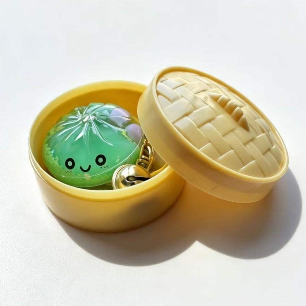 Cute Cartoon Miniature Bun Keychain Acrylic Baozi Pendant Steamed Bun Pendant Purse Accessory