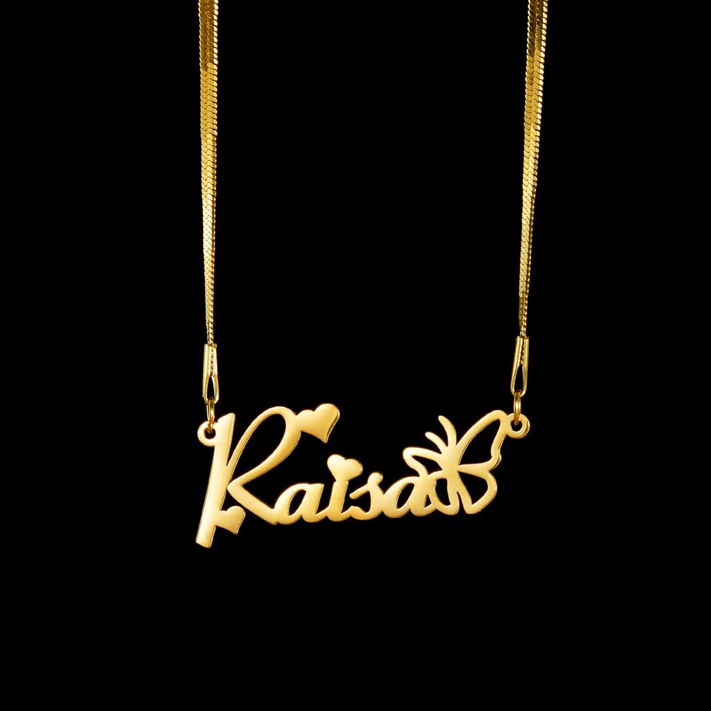 Atoztide Personalized Custom Name Necklaces Pendant for Women Stainless Steel Heart Beads Chain Mother Kids Birthda Jewelry Gift