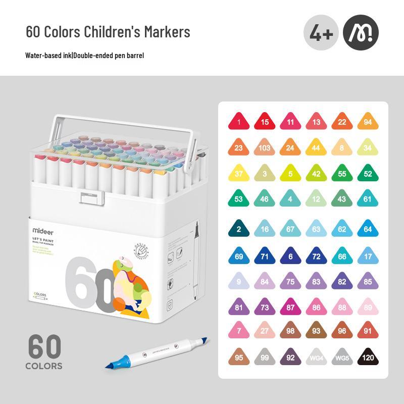 

MiDeer Watercolor Pen Set: Soft Tip, Water-Based Markers - Perfect Art Birthday Gift