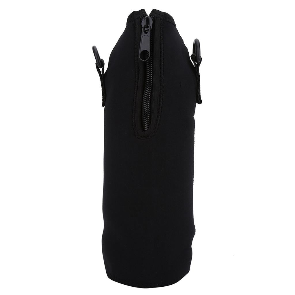 Outdoor Sports Water Bottle 1L Thermal Holder Case Cover with Strap (Black)