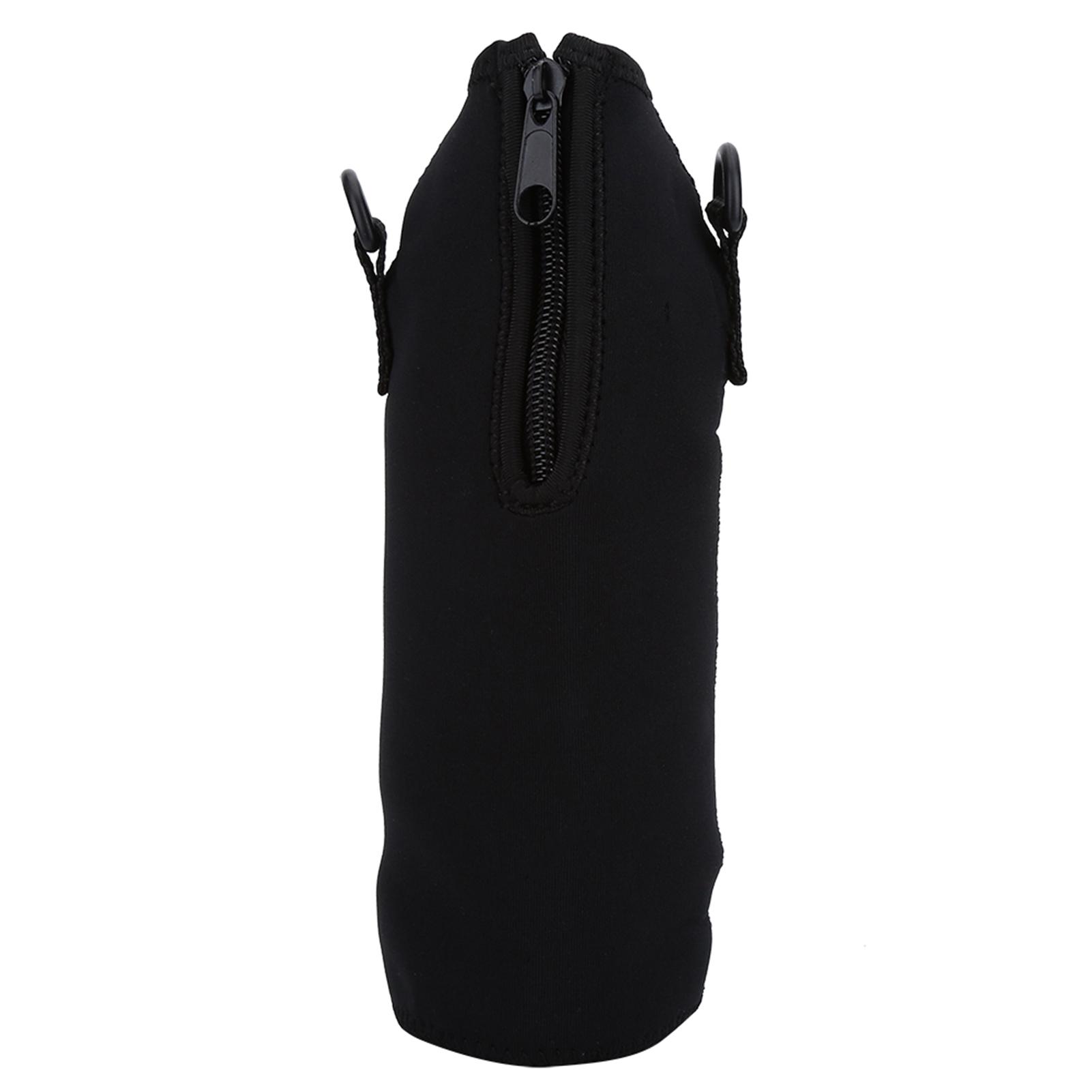 

Outdoor Sports Water Bottle 1L Thermal Holder Case Cover with Strap (Black)