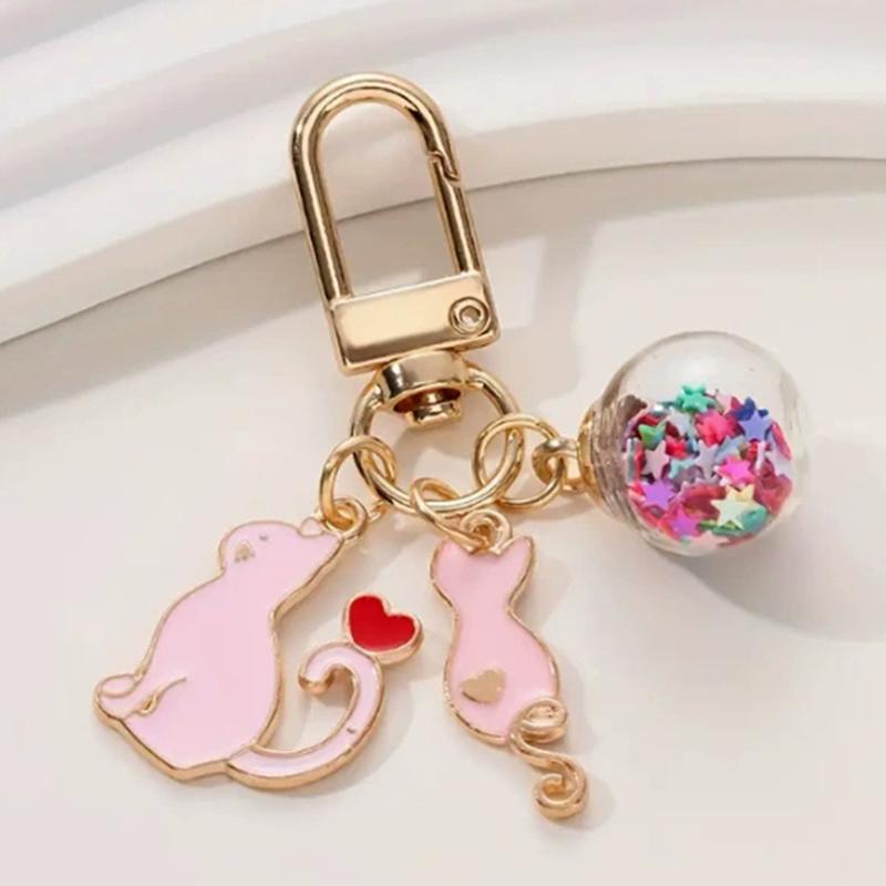 1 Stück Niedlicher Cartoon Katze Geformter Schlüsselanhänger Schlüsselanhänger Rucksack Schlüsselzubehör Geschenk