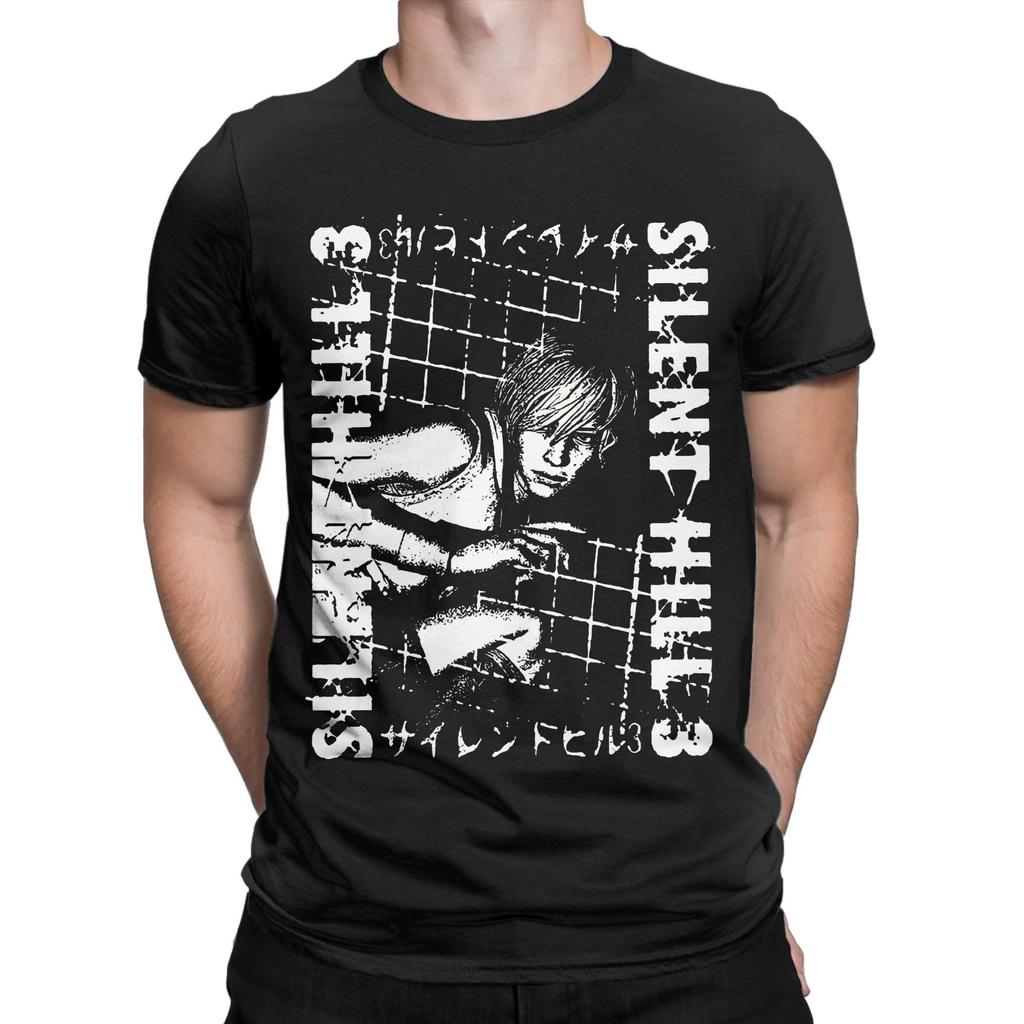 Fashion Silent Hill 3 Horror Game T Shirt Men's 100%Cotton Short Sleeve  Round Neck Summer Tops