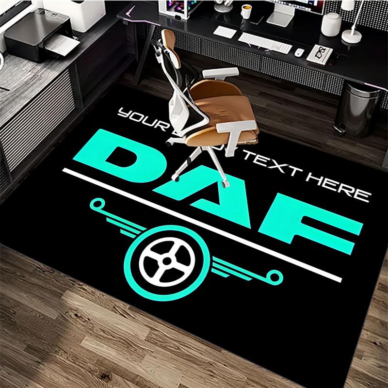 DAF Pattern Rug, Non-slip Rug, Suitable for Living Room, Bedroom, Game Room, Computer Room and Home Décor.