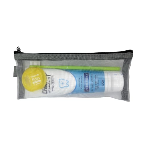 mochinoco Toothbrush Pouch Case, Mesh, Breathable, Portable Toothbrush Case (Gray)