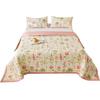 Class A Washable Cotton Linen Bedspread & Skirt Set - Quilted, Thickened, Machine Washable, 3-Piece