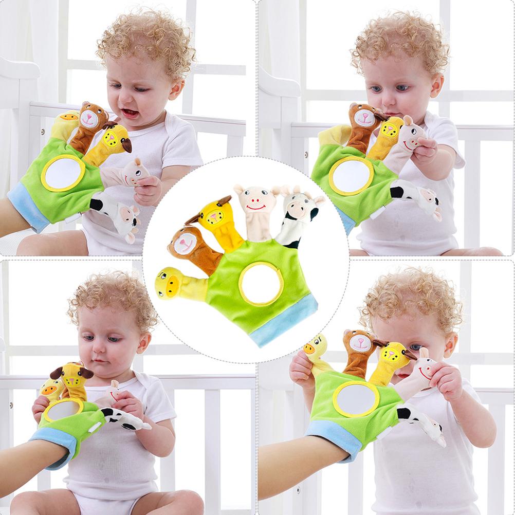 Cartoon Tier 5 Finger Plüschpuppen Handschuh Spielzeug Kinder Früherziehungsspielzeug