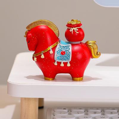 Nová dárková sada koní v čínském stylu Pryskyřičná řemeslná ozdoba Dárky na výroční schůzi Rok maskota
