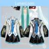 Hatsune Miku Vocaloid Pu Cosplay Top Dress Tie Set For Christmas Show