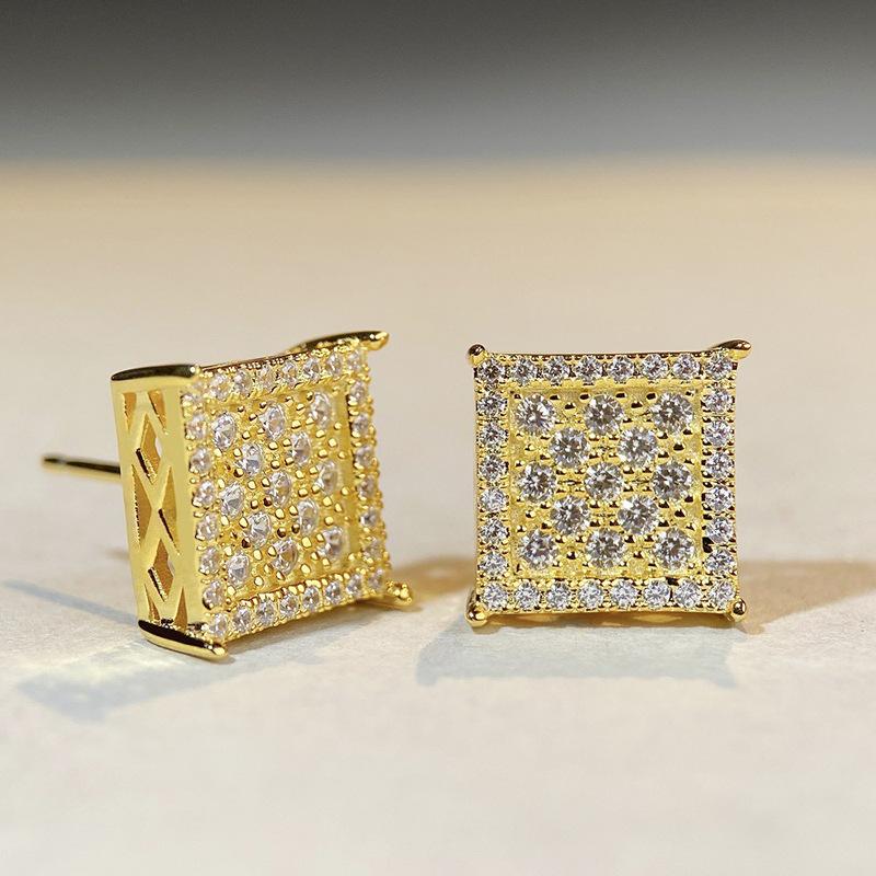 Exquisite New Square Stud Earrings for Women, Xiaoxiangfeng Exquisite and Simple Earrings, Daily Wear Chic Style