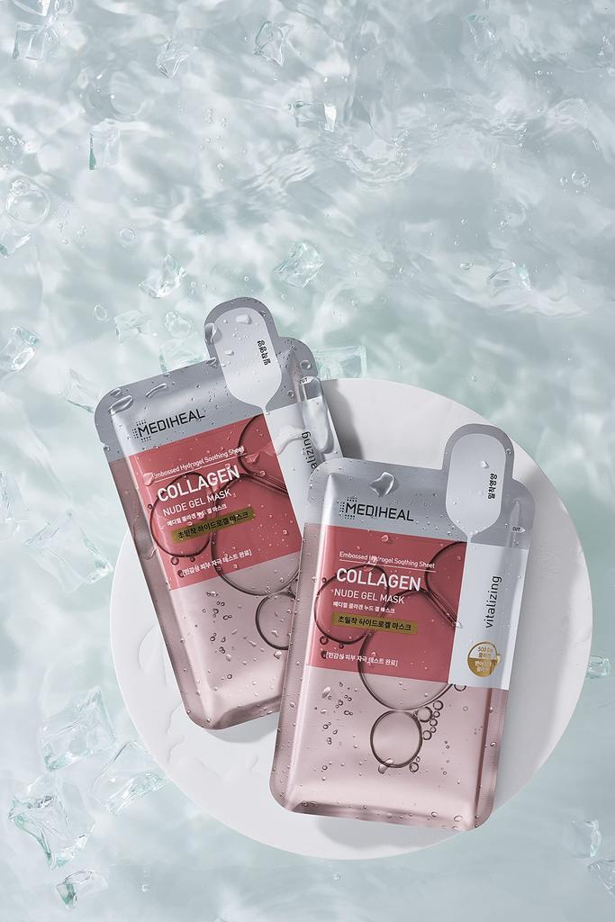 MEDIHEAL Nude Gel Mask Moisturizing Sensitive Skin Dry Skin Skin Care Rough Skin Care Pore Care Korean Cosmetics (10 Sheets) (Collagen)