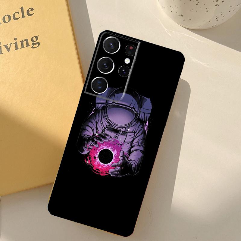 Cartoon Space Astronaut Phone Case For Samsung Galaxy S23 S20 S21 S22 S24 S25 Ultra S9 S10 Plus S25 FE Cover Shell