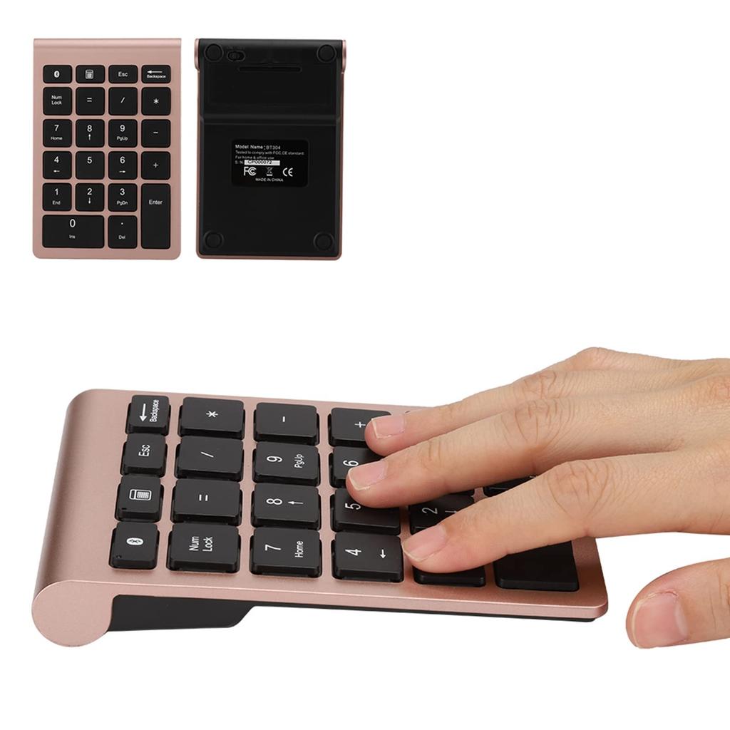 Wireless Mini Keyboard with Numeric Keypad - Bluetooth 5.0 Ergonomic 22-Key Keypad for Android and Mac OS - Scissor-Foot Key Design - 80 Hours of Use