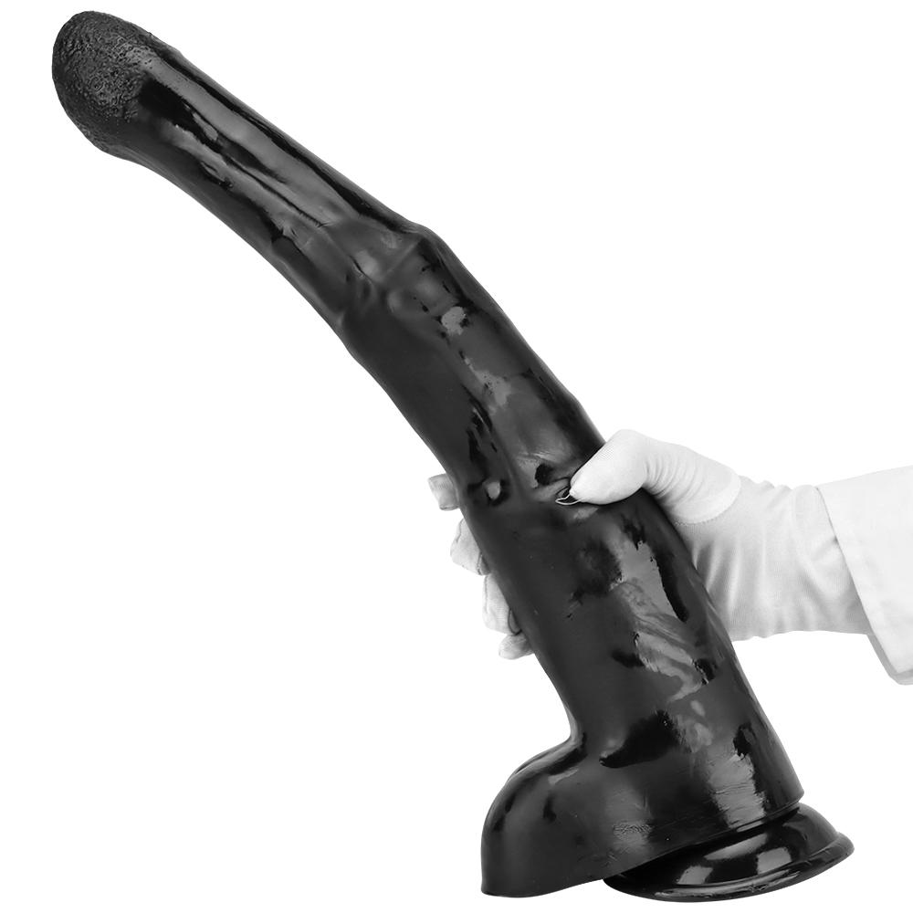 Black Dildo with Sucker Butt Plug Masturbator Fisting Sex Toy Big Dick Strap On Cock Realistic Penis PVC Femdom Slave Gay