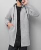 Long Cold Street Gray Large Large Large Work For Boa Lined Dark Gray [unifiss] Coat, Fleece-lined Hood, Parka, Men's Outerwear, Warm, Protection,