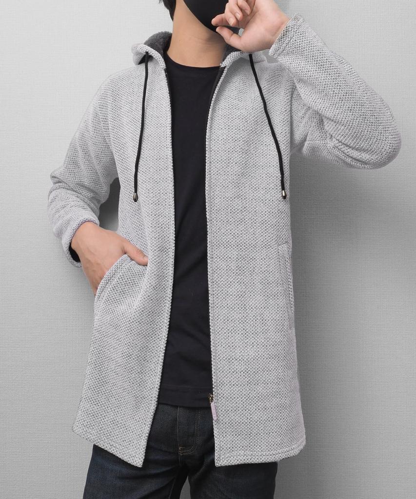 Long Cold Street Gray Large Large Large Work For Boa Lined Dark Gray [unifiss] Coat, Fleece-lined Hood, Parka, Men's Outerwear, Warm, Protection,