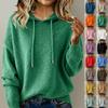 Entspannter Stil Kapuzenpullover Gestrickter Pullover Damen Herbst Winter Locker Schlankmachend Einfarbig Kordelzug Oberteil Warm Weich & Gemütlich Lässig
