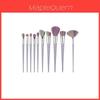 Unicorn Makeup Brush Set With Transparent Glitter Spiral Design For Makeup Enthusiasts