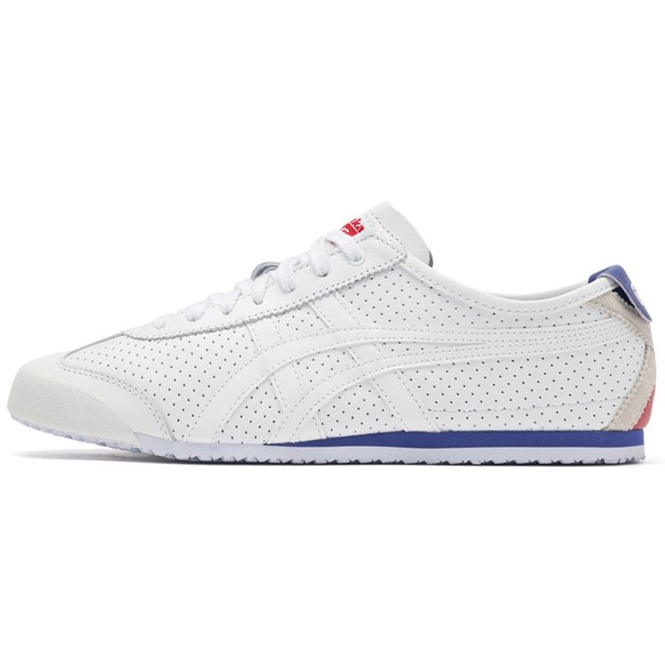 

Onitsuka Tiger Mexico 66 Leather Woven Classic Slip-Resistant Shock Absorbing Low-Top Casual Shoes Unisex sneaker White Blue Gray D4J2K-0101 39.5