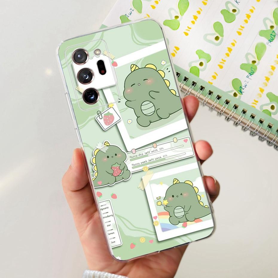 Case For Samsung Galaxy Note 20 Ultra 5G Note20 Cute Flower Cat Painted Soft Silicone TPU Cover For Samsung Note 20 20Ultra