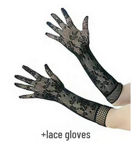 Кокетливые кружевные перчатки: Женские сексуальные сетчатые аксессуары