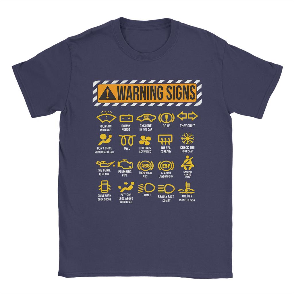 Men Funny Driving Warning Signs 101 T Shirt Auto Mechanic Driver Cotton Clothes Vintage Short Sleeve Tee Shirt 4XL 5XL T-Shirts