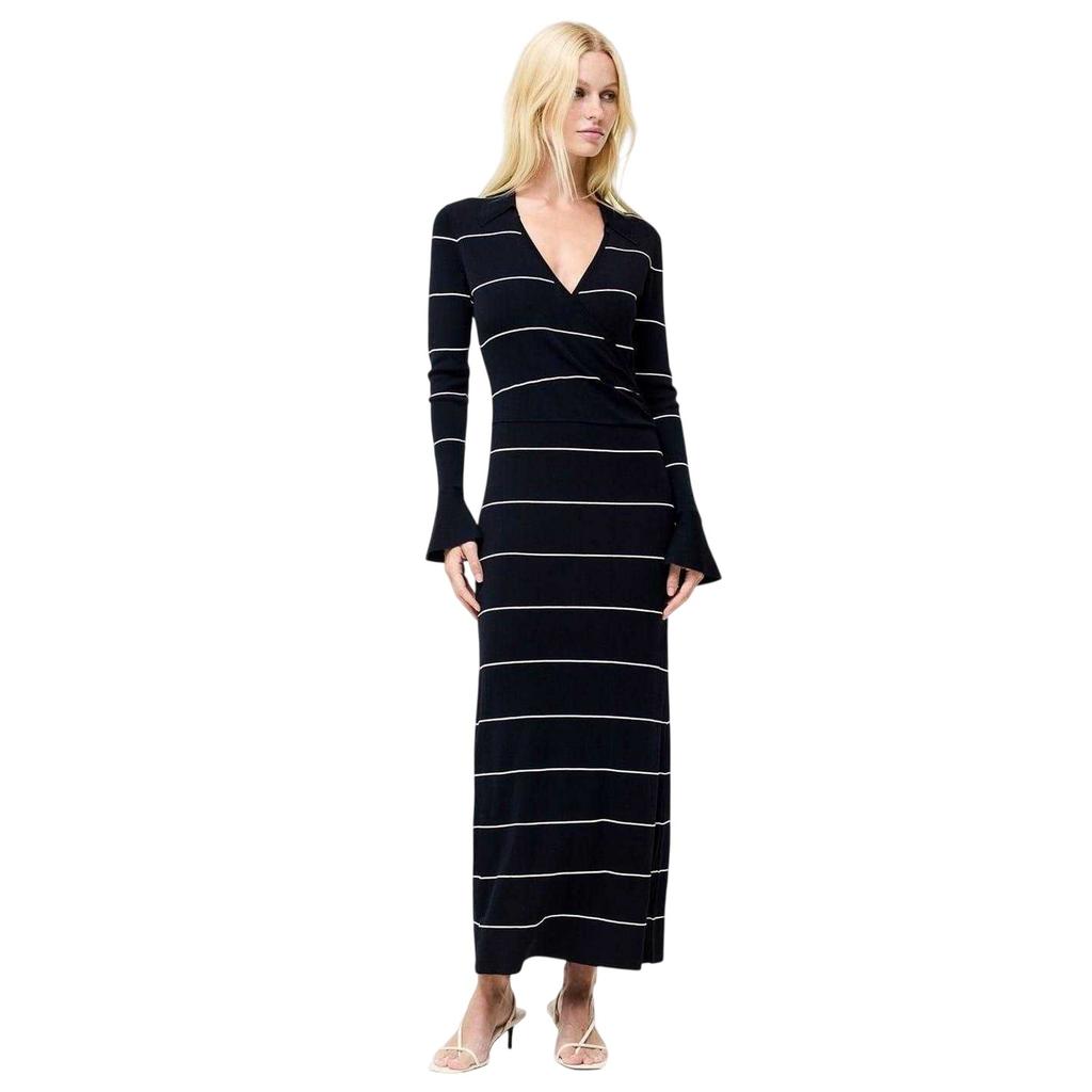 French Connection Womens/Ladies Ottie Striped Knitted Knitted Bell Sleeve Maxi Dress