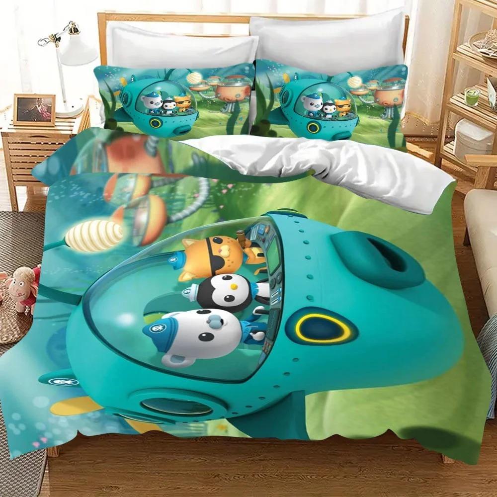 The Octonauts Barnacles 3D Printed Duvet Case Pillowcase Boy Girl Bedding Set Twin Full Queen King Size for Bedroom Decor