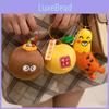 Sausage Plush Orange Keychain Toy Cartoon Stuffed Doll For Cute Gift Student