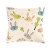 Easter Bunny Linen Pillowcase Home Sofa Cushion Cover