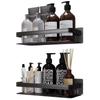 Punch-Free Aluminum Corner Bathroom Storage Rack