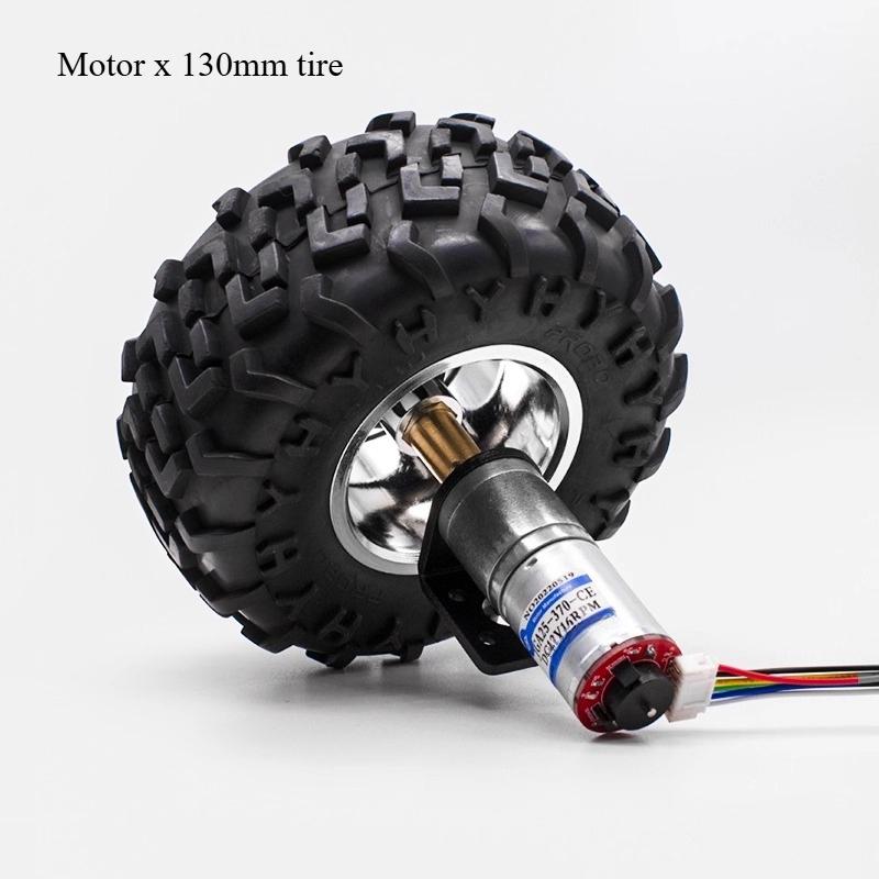 GA25-370 DC Geared Motor 12v Encoder Small Motor Car Tire Set Fixed Bracket Coupling
