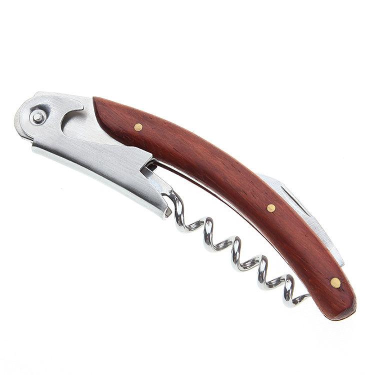 

Stainless Steel Butterfly Corkscrew Red Wine Ah-So Two-prong Cork Remover Puller Wing Type Bottle Opener Waiter s Friend малиновый