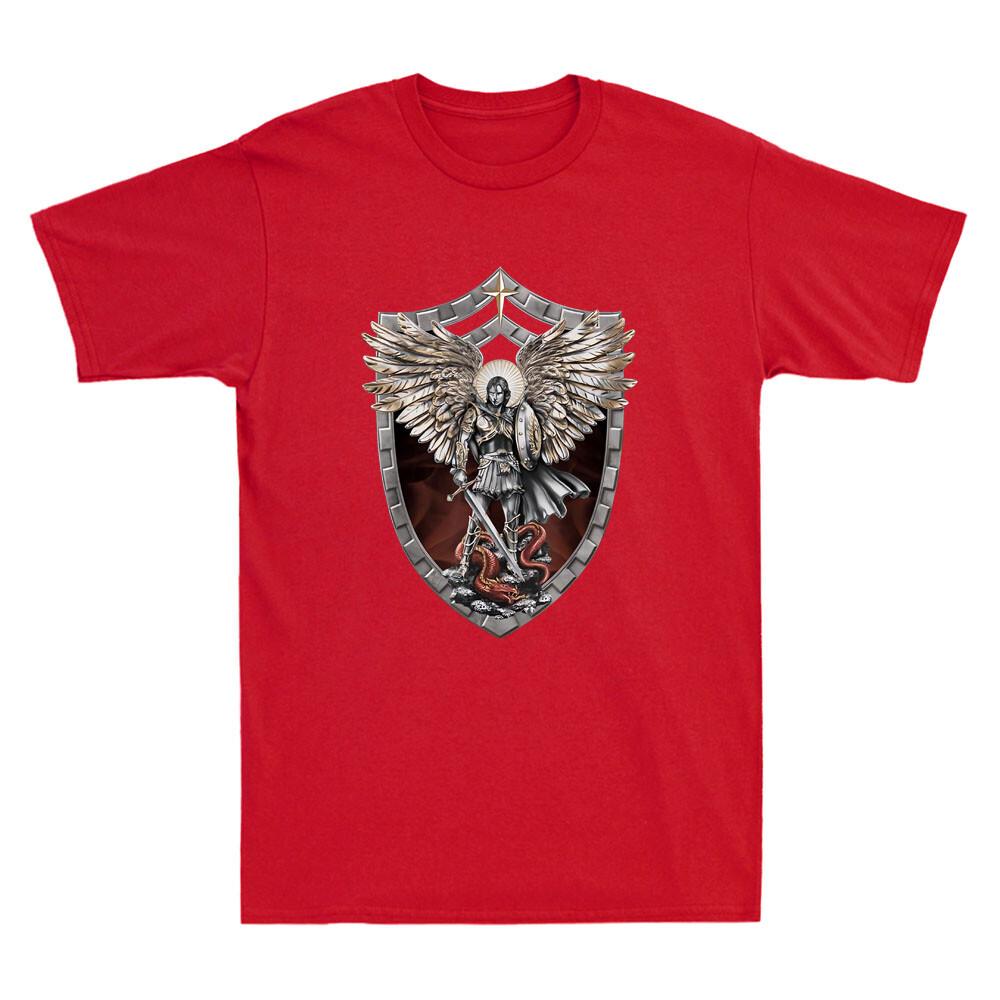 Saint Michael The Archangel Prayer Catholic Traditional Vintage Unisexs Tshirt