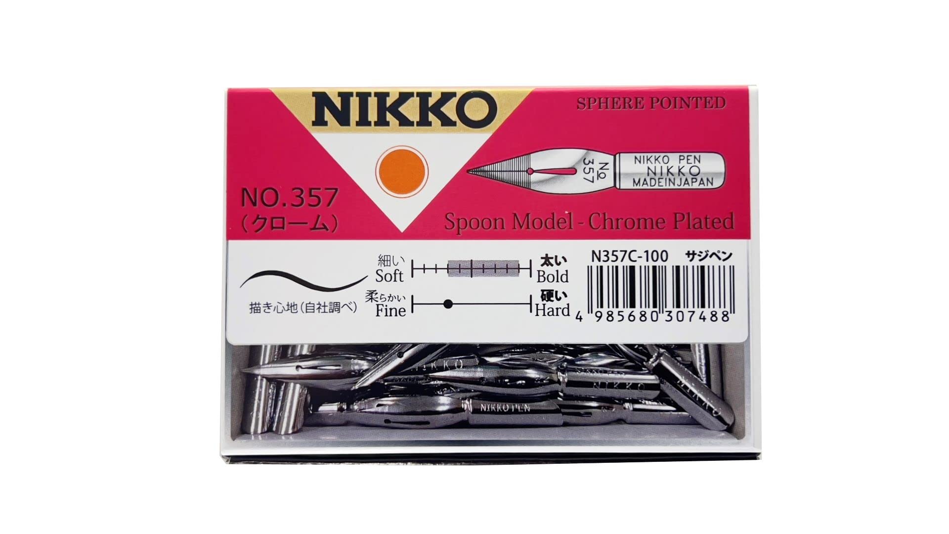 

Nikko Nib N357 Sajichrome 100pcs N357C100
