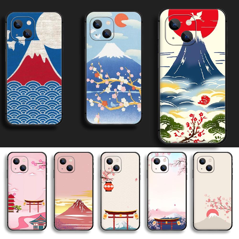Mount Fuji Japan Art Phone Case Cover Coque For Iphone Xiaomi Mi Samsung Galaxy Redmi Note A S 11 12 13 14 15 22 23 24 5G Pro Plus Max Fe Ultra