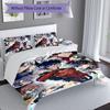 3pcs B-BLUE L-LOCK Themed Duvet Cover Set, Includes 1 Duvet Cover and 2 Pillowcases,Skin-Friendly&Comfortable Fabric,Suitable Bedding Sets