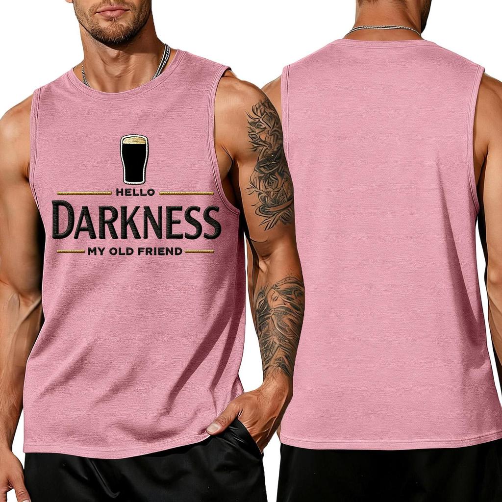 Men's Funny Printed Tank Top, Retro Sleeveless Casual Shirt for Lovers