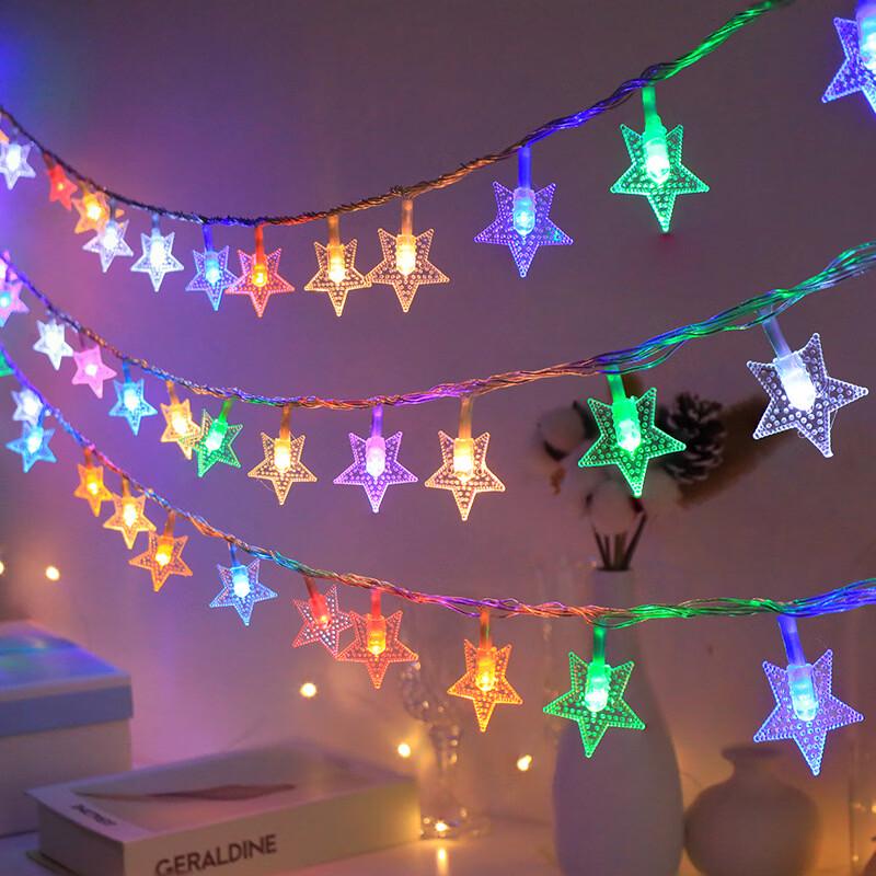 Solar LED Star Decorative String Lights